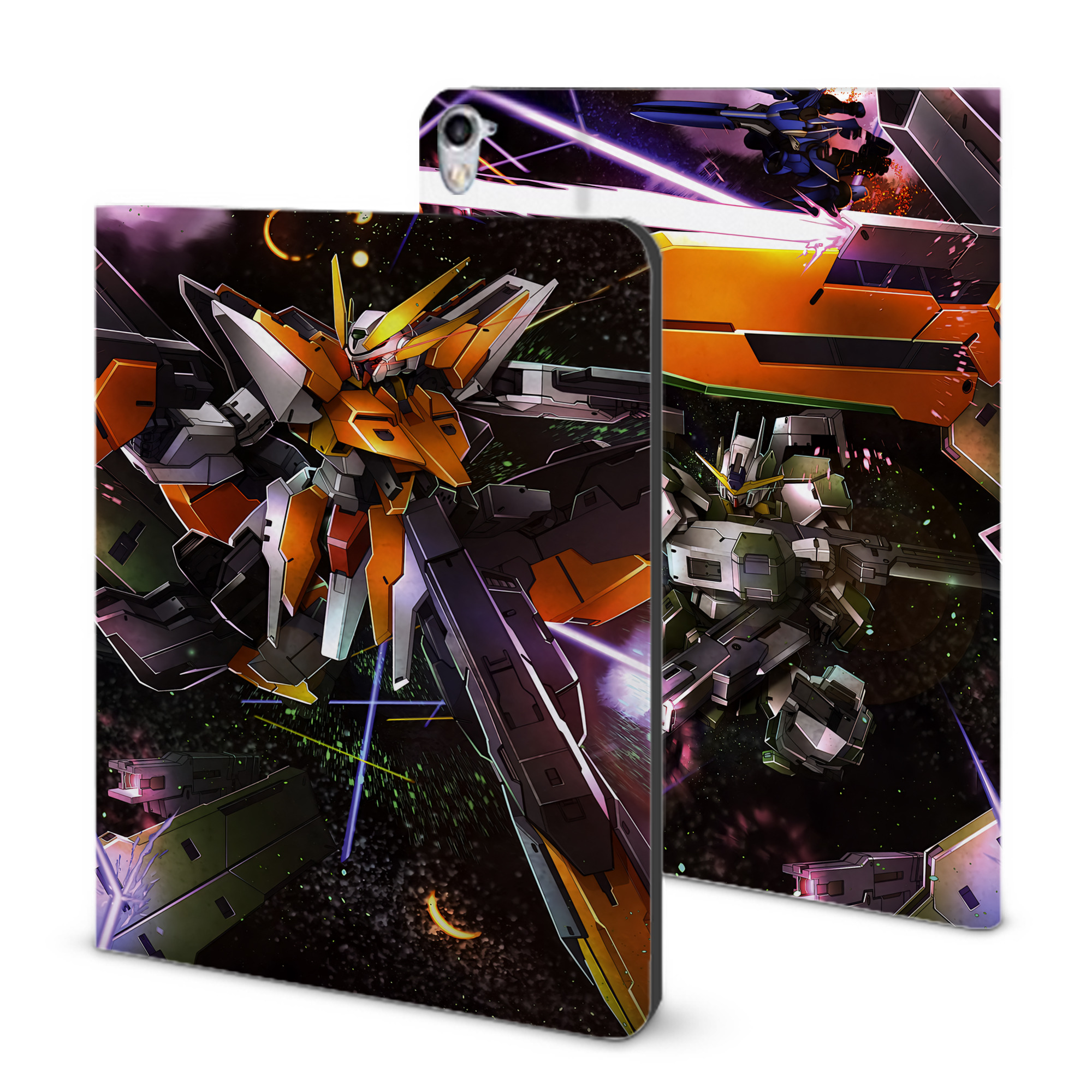（画像用） 機動戦士ガンダム Mobile Suit Gundam IPad ケース ブック型 PUレザー TPU 耐衝撃 軽量 薄型 ペン収納なし 全面保護 IPad 各モデル対応